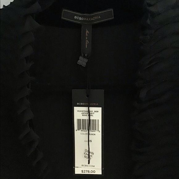 🖤 NWT BCBGMaxAzria Lace Velvet Jacket Rare! XS 🖤 - Picture 5 of 8